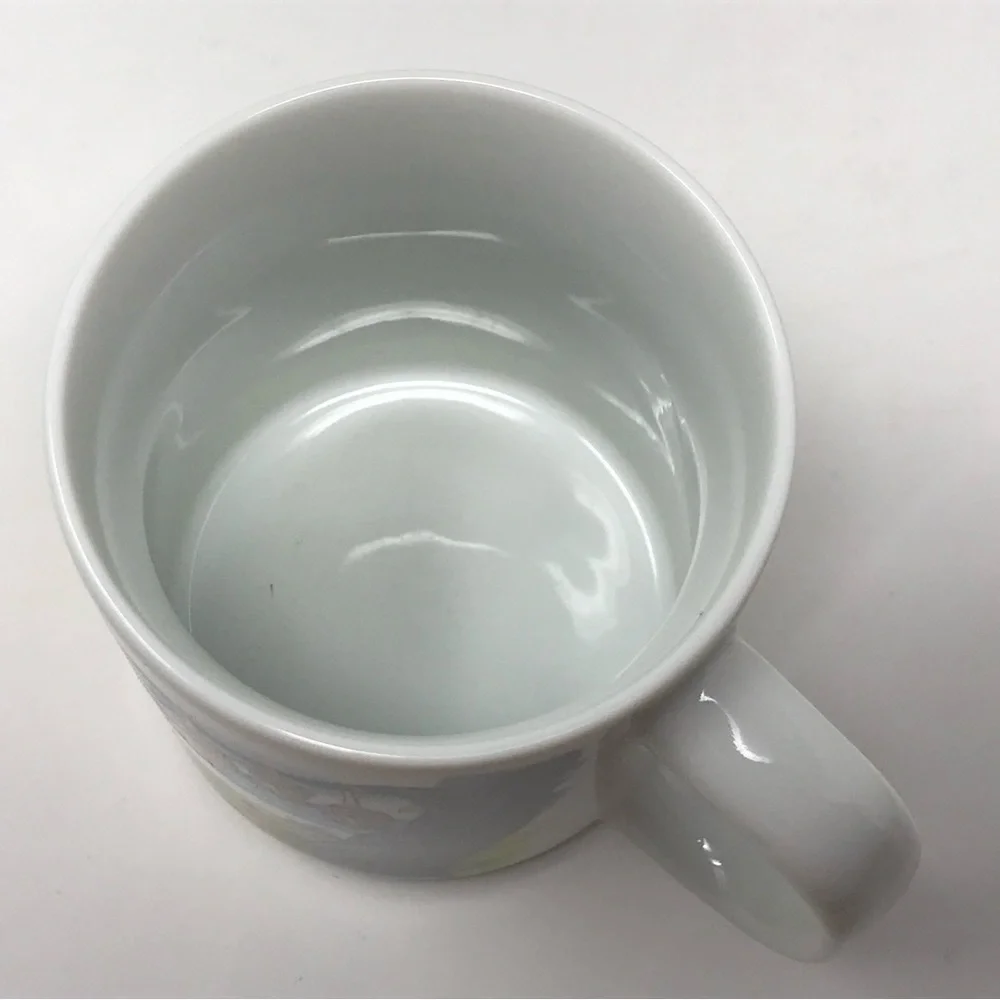 Vintage Disneyland Walt Disney World Bambi Thumper Flower Owl Mug Blue Rim - Picture 7 of 9